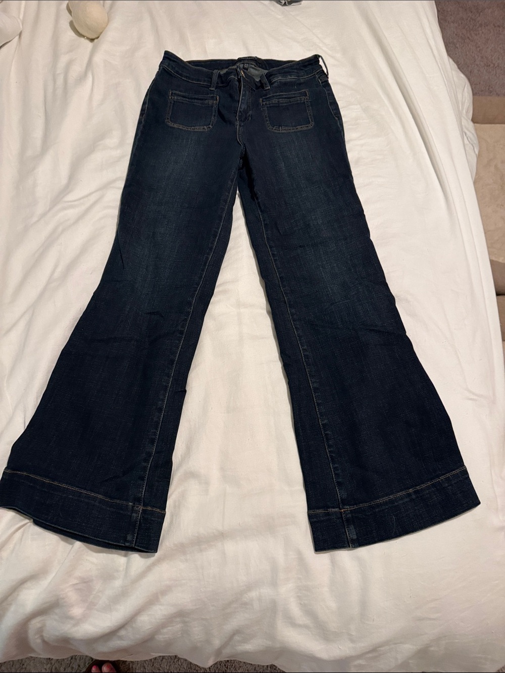 Liverpool Dark Blue Wide Leg Jeans